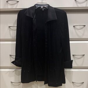 Holidays -  Black Women's top with Subtle Sparkle - S